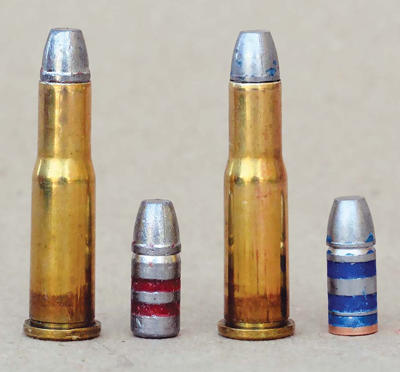 Cast bullets with a plain base and gas check provided good accuracy.